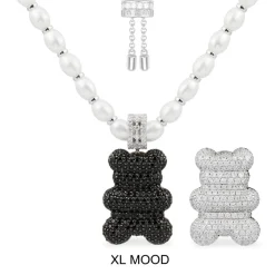 APM Monaco Xl Mood Yummy Bear Adjustable Necklace With Pearls- Necklaces