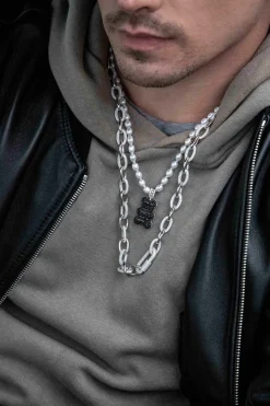 APM Monaco Xl Mood Yummy Bear Adjustable Necklace With Pearls- Necklaces
