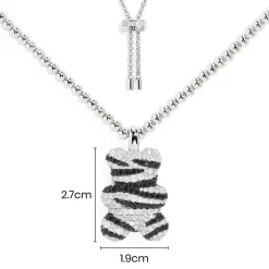 APM Monaco Xl Wild Yummy Bear Adjustable Necklace With Beads- Necklaces