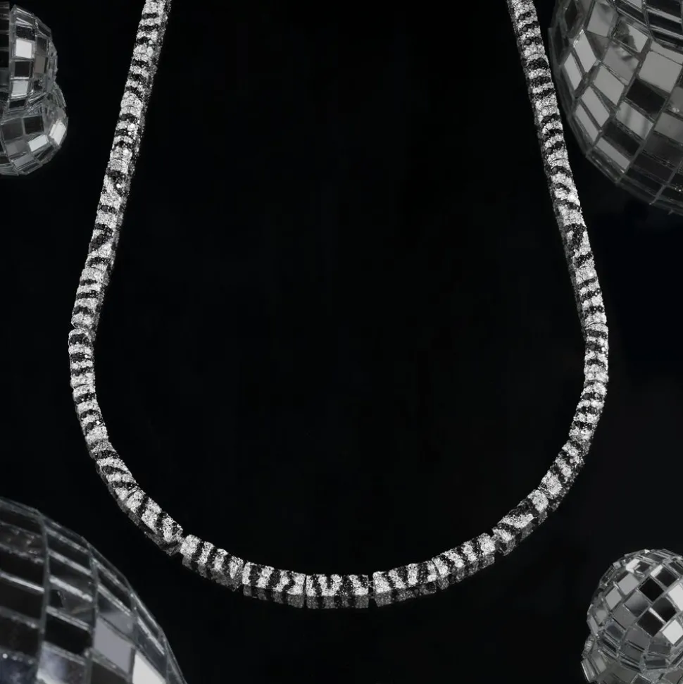 APM Monaco Zebra Adjustable Necklace- Necklaces