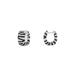 APM Monaco Zebra Hoop Earrings- Earrings